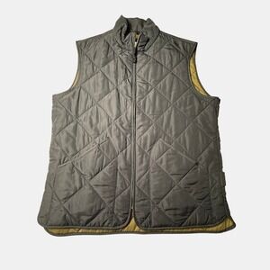 J Crew Vest Mens Medium Black Quilted‎ Full Zip Insulated Outdoor Puffer